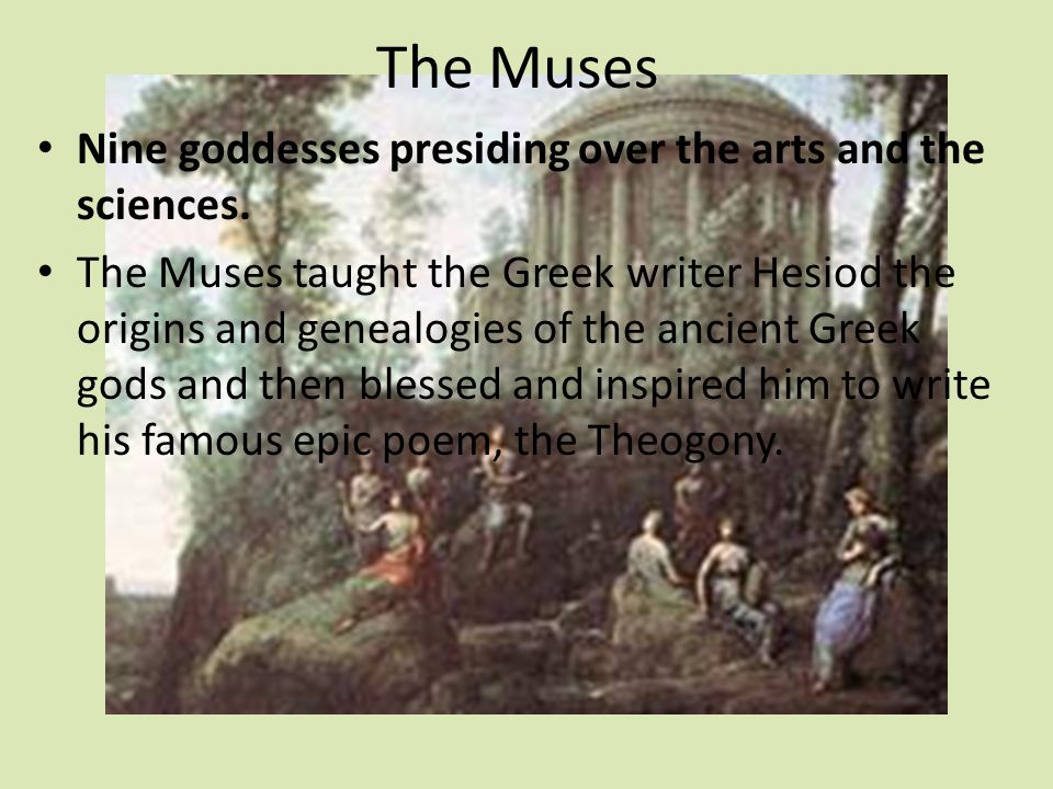 An introduction to the muses the greek goddesses of arts and scienses